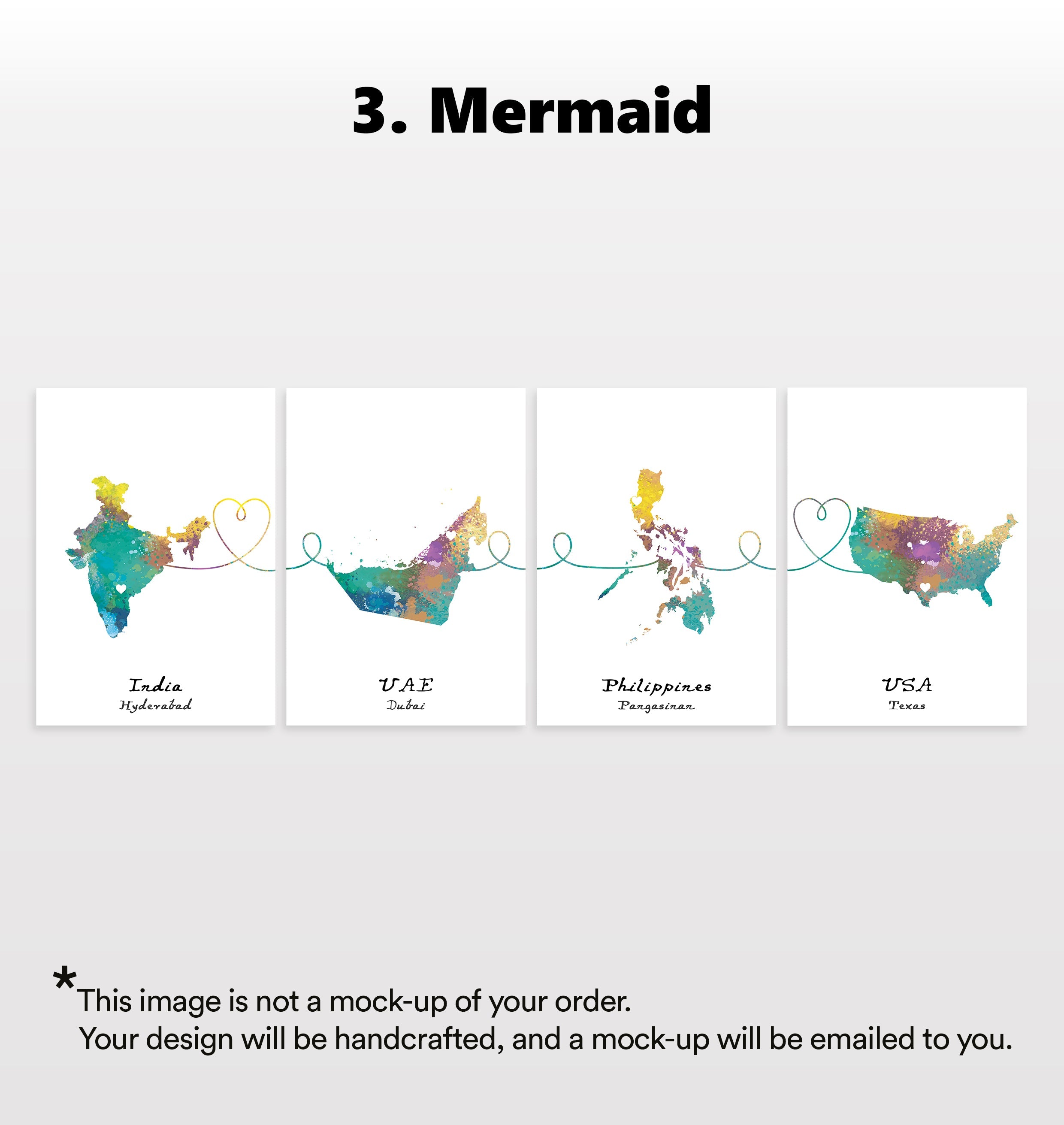 Personalised Four Location Prints