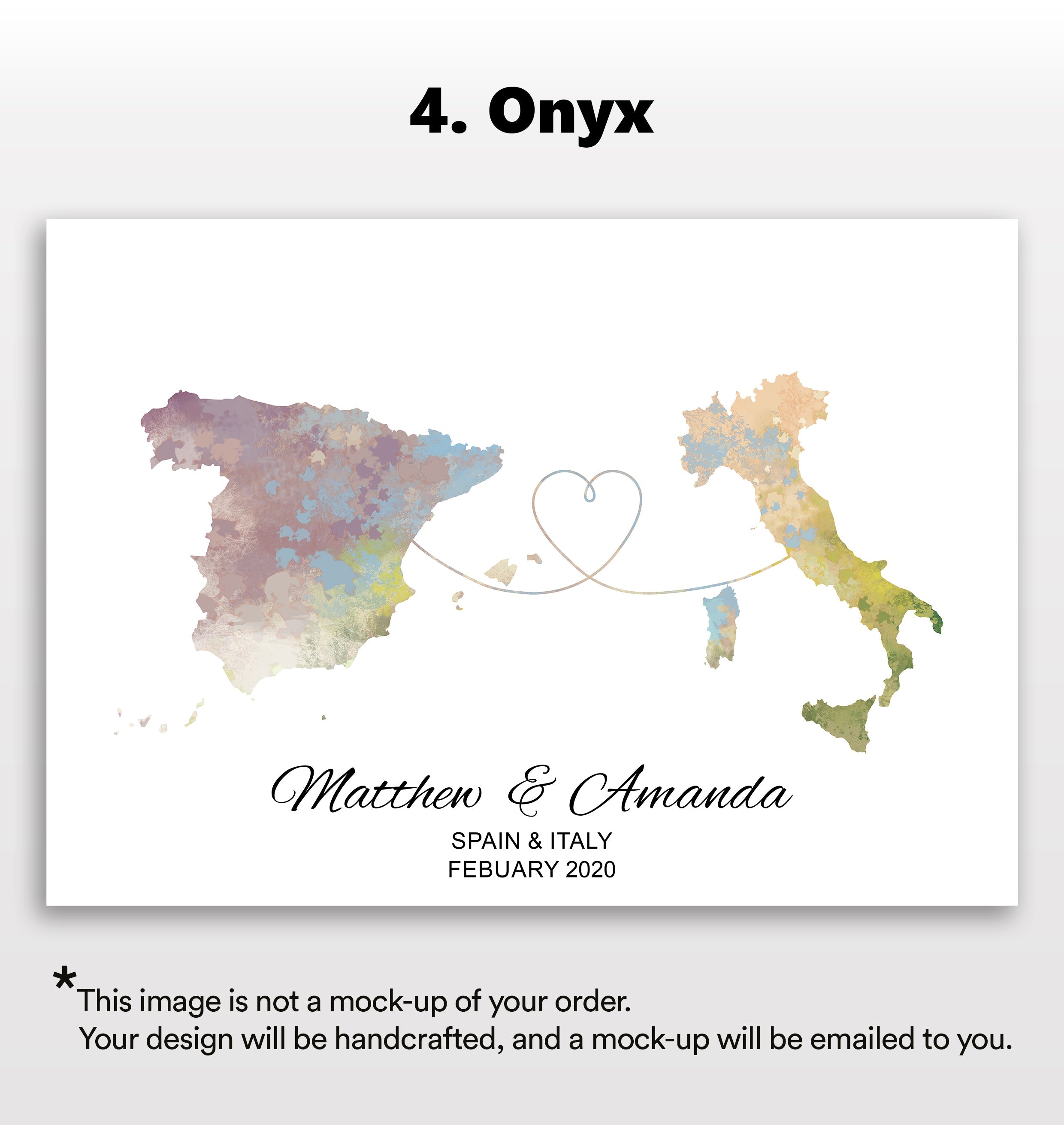 Personalised two location Print