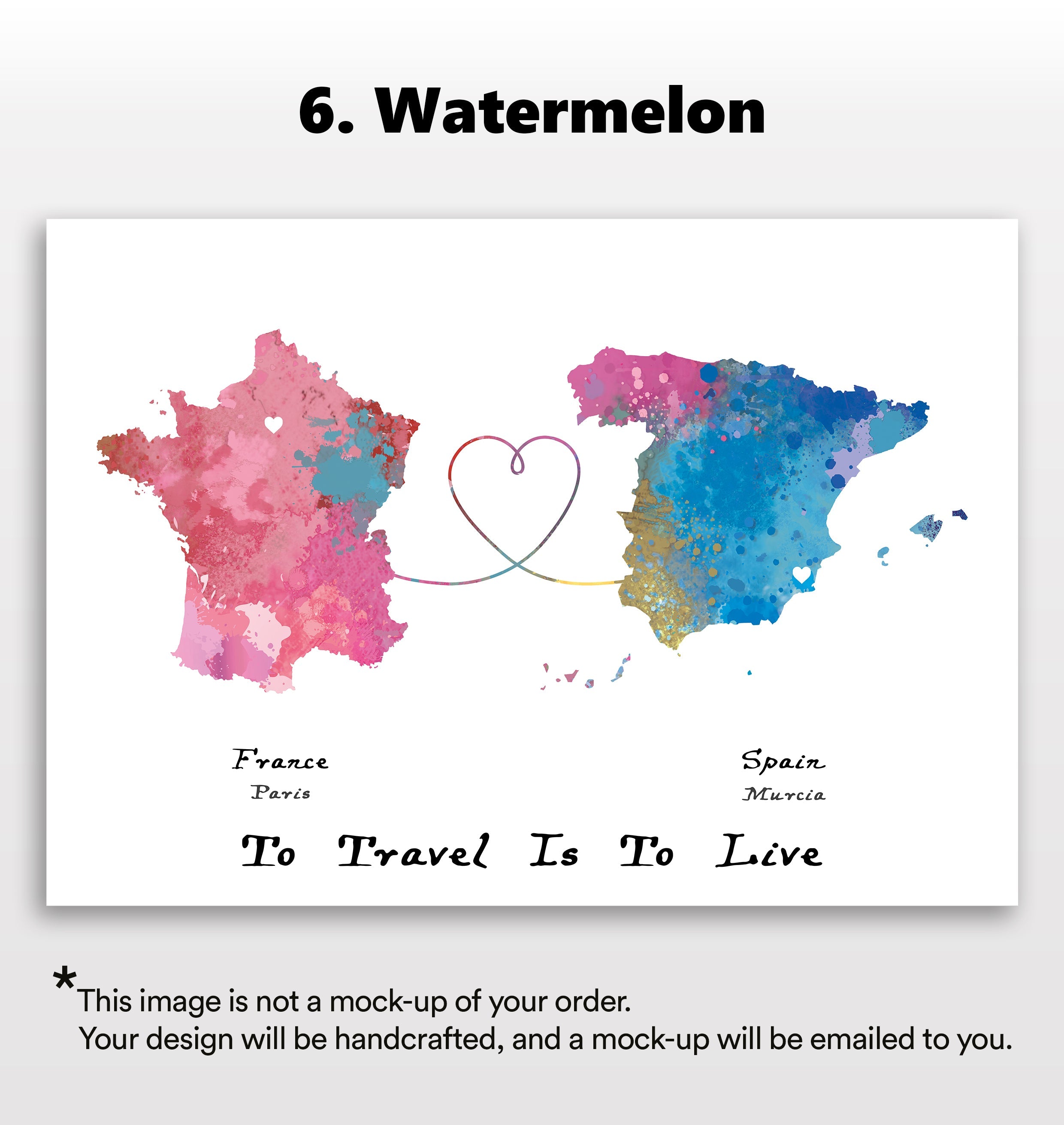 Personalised two location Print