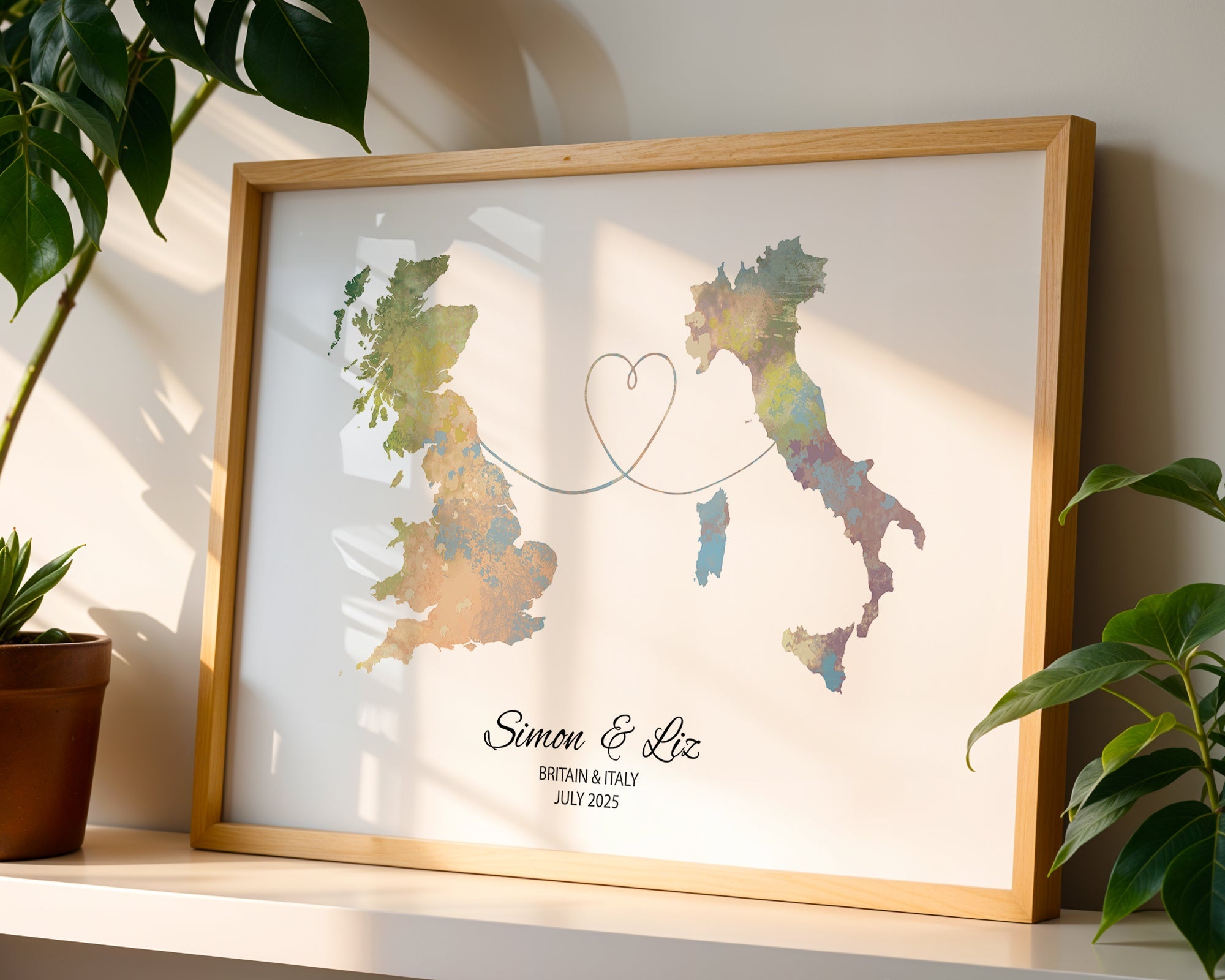 Personalised two location Print