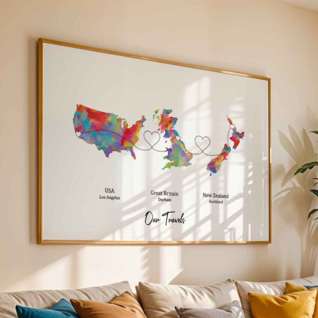 Personalised Three Location Print 2.0 - Custom Line