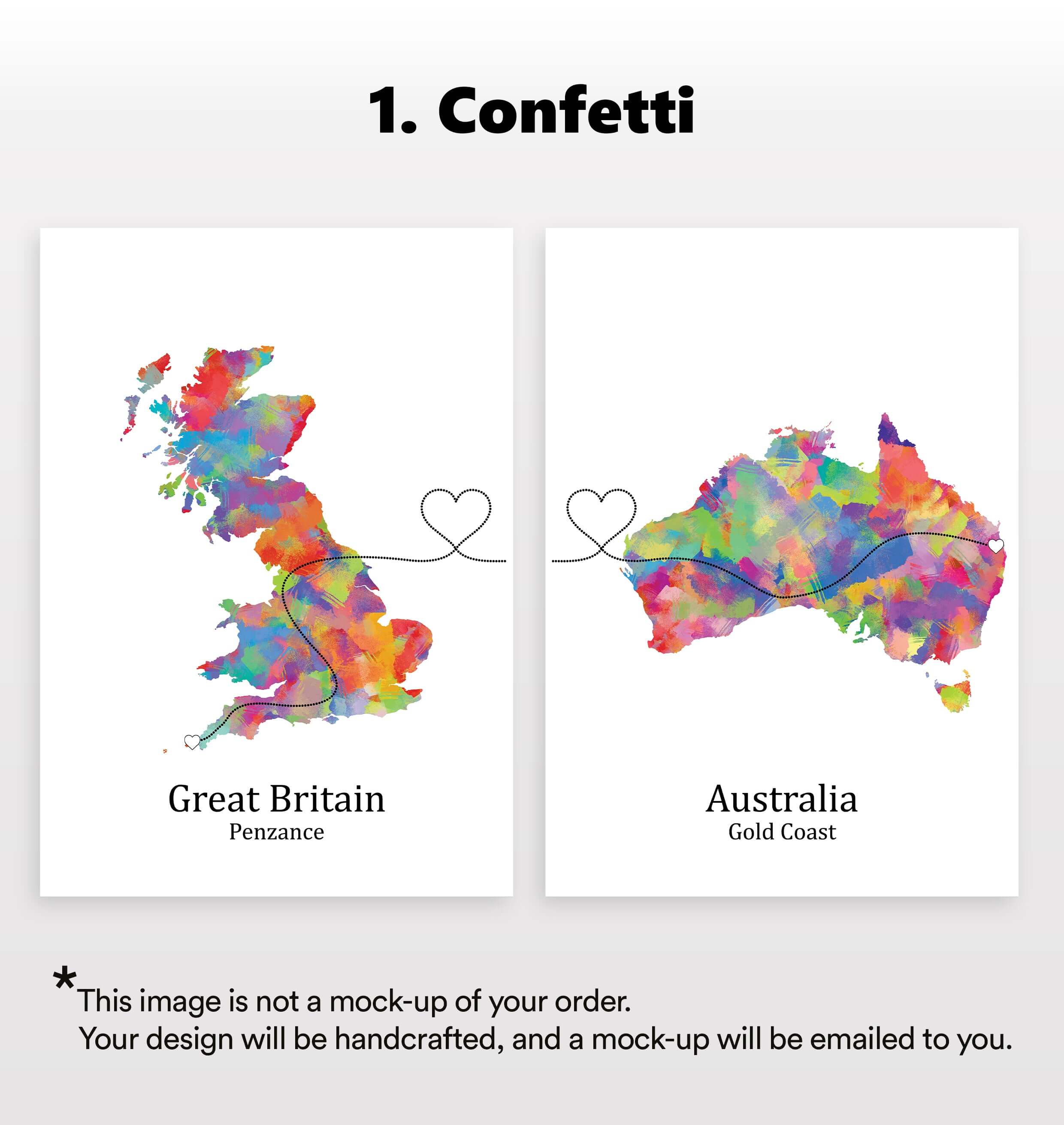 Personalised two location Prints 2.0 - Custom Line (Digital File Only)