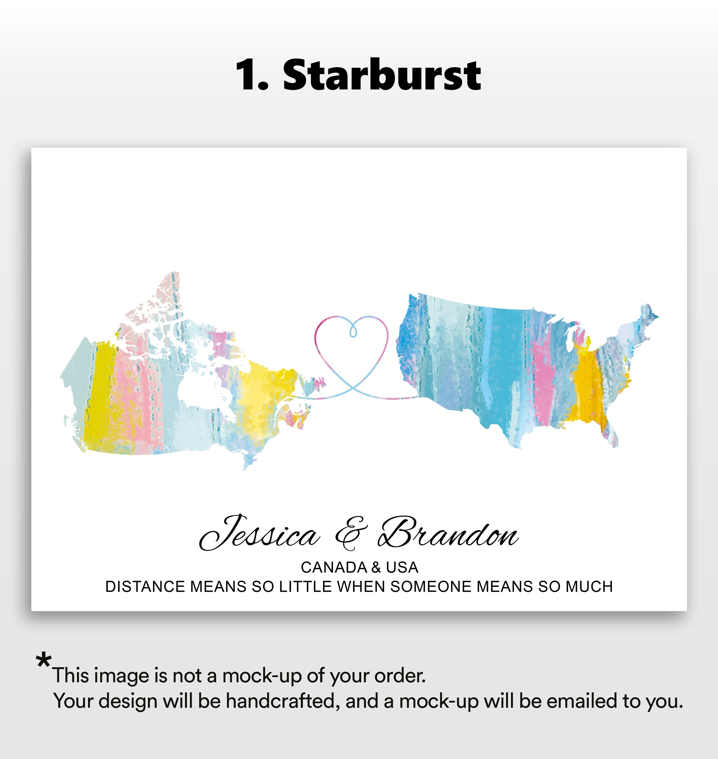 Personalised two location Print