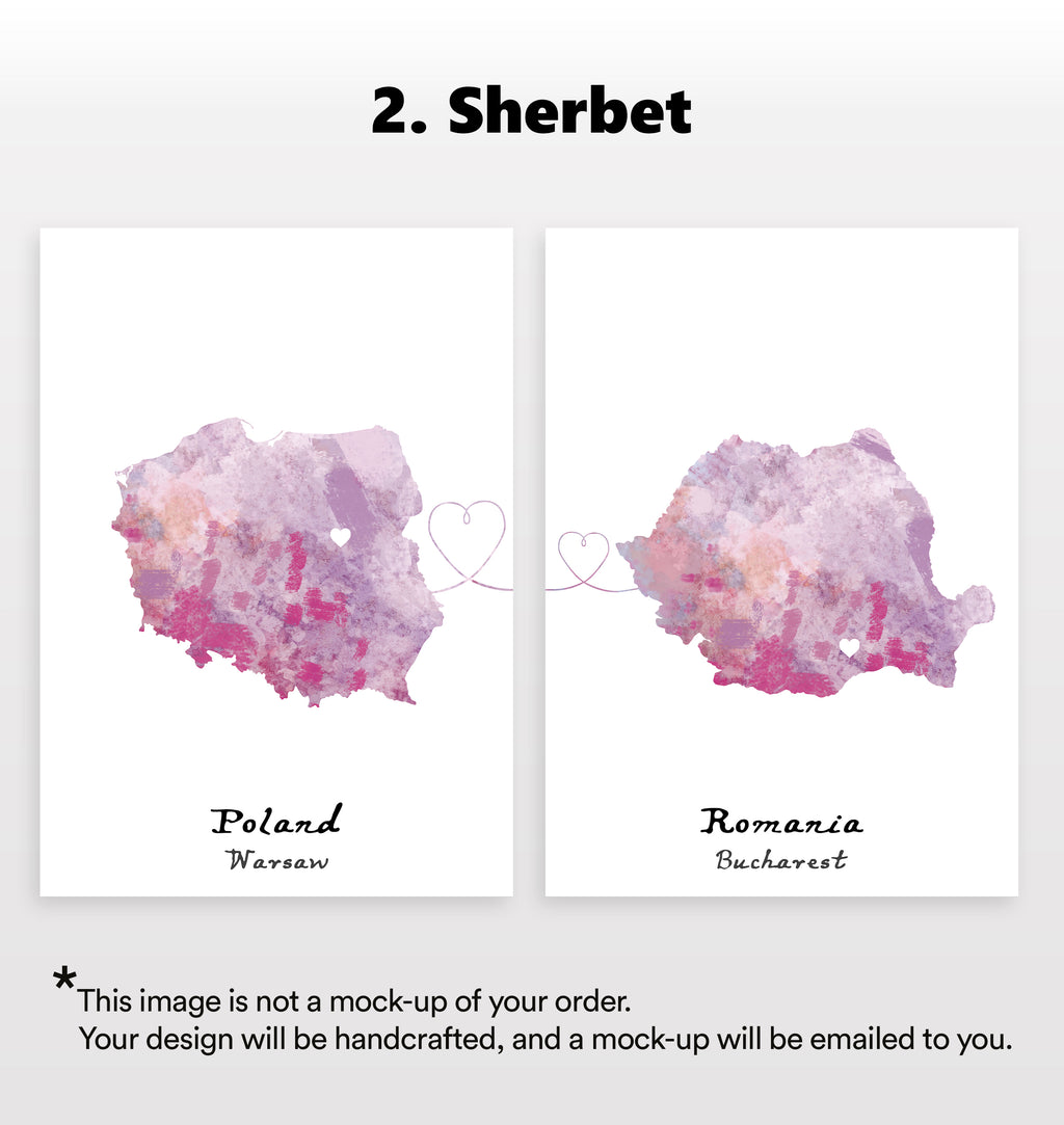 Personalised Two Location Prints