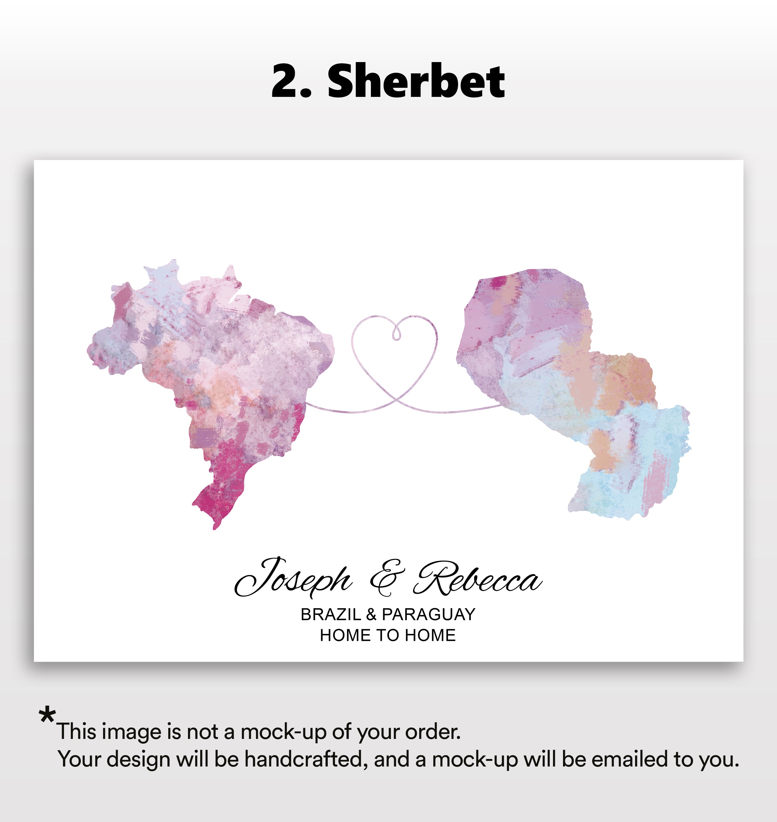 Personalised two location Print