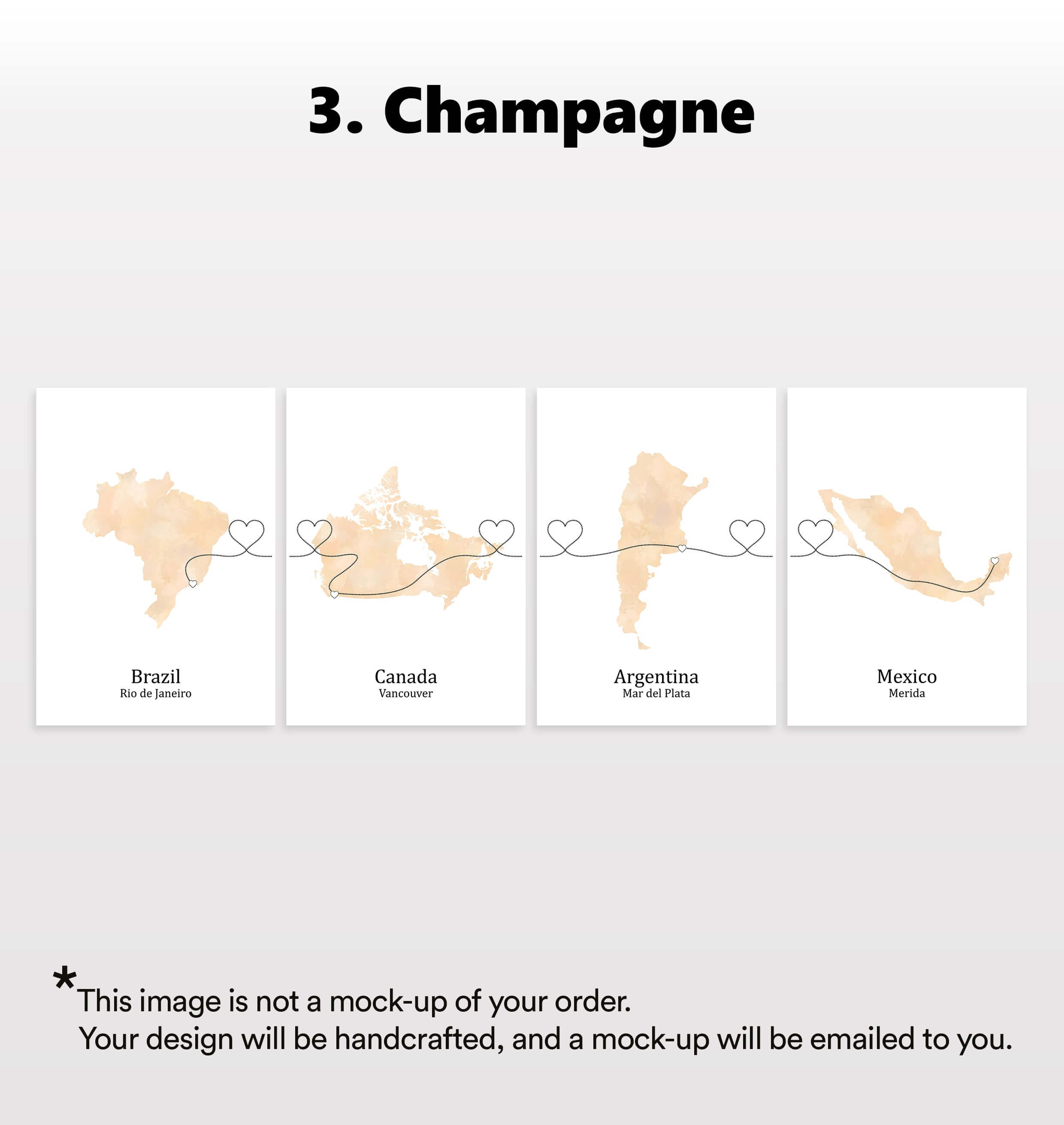 Personalised Four Location Prints 2.0 - Custom Line