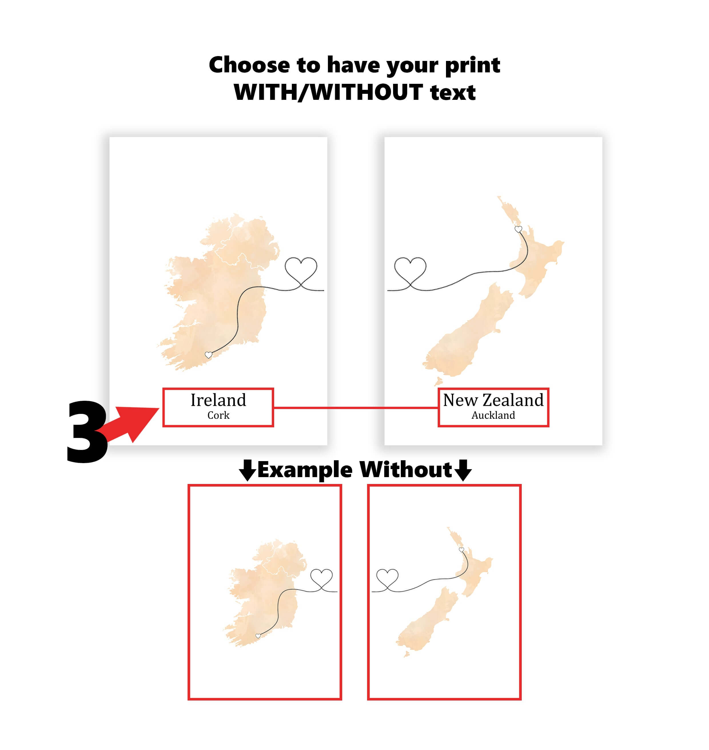 Personalised two location Prints 2.0 - Custom Line (Digital File Only)