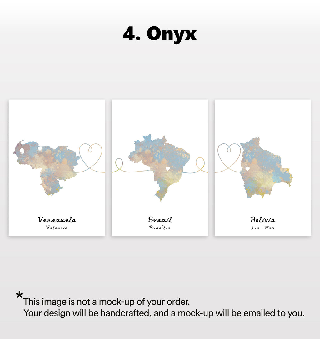 Personalised Three Location Prints