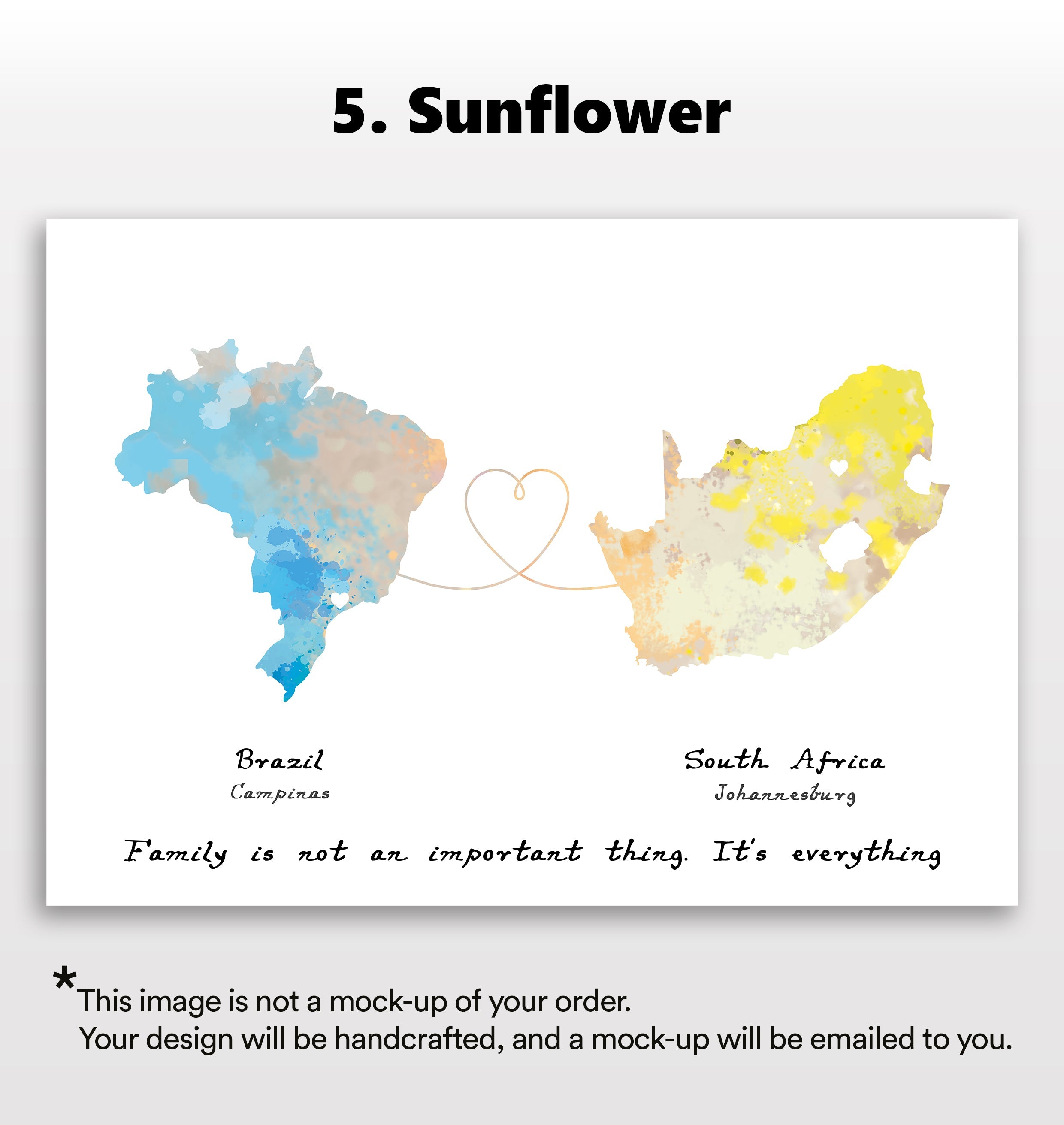 Personalised two location Print