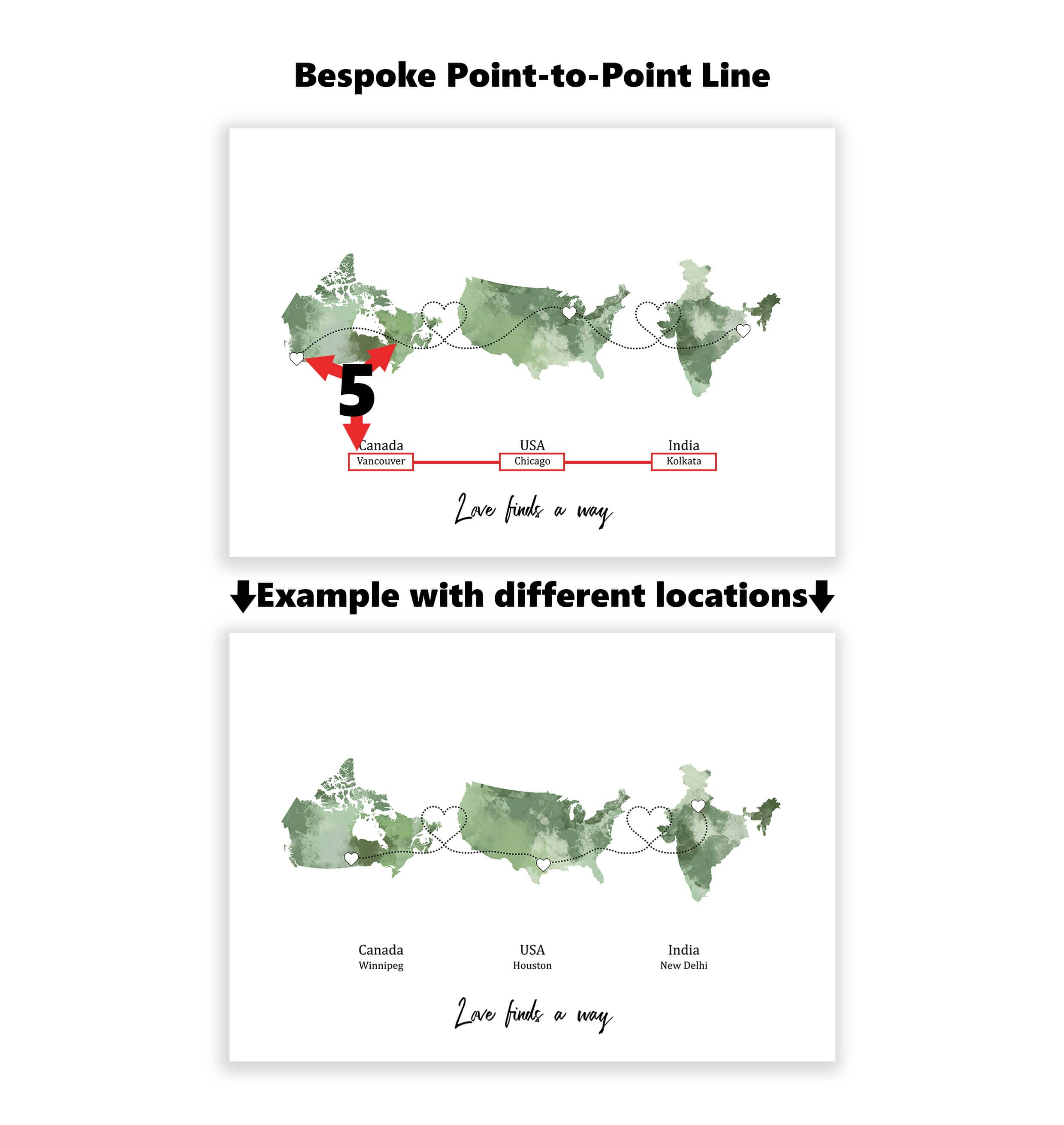 Personalised Three Location Print 2.0 - Custom Line