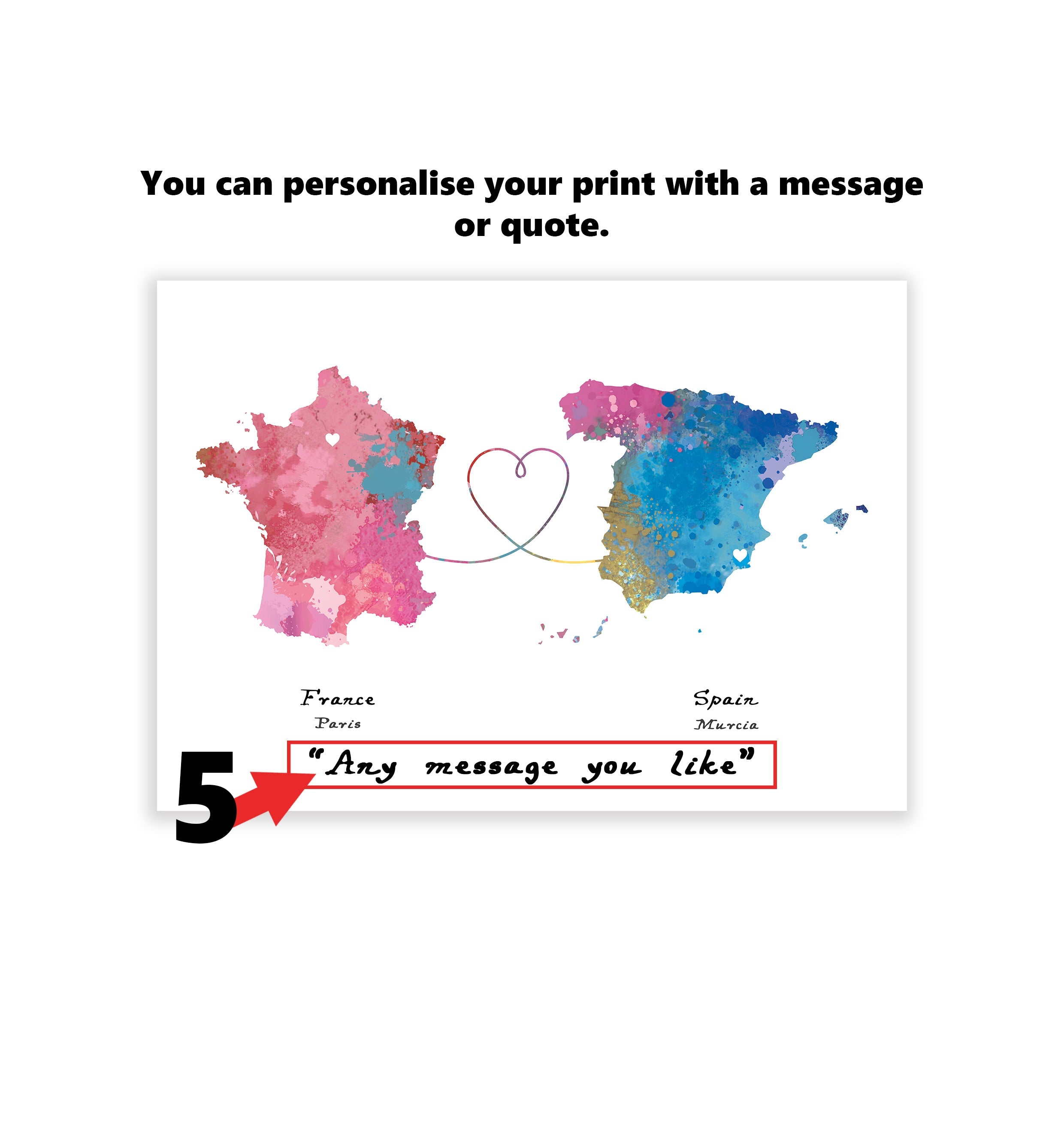 Personalised two location Print