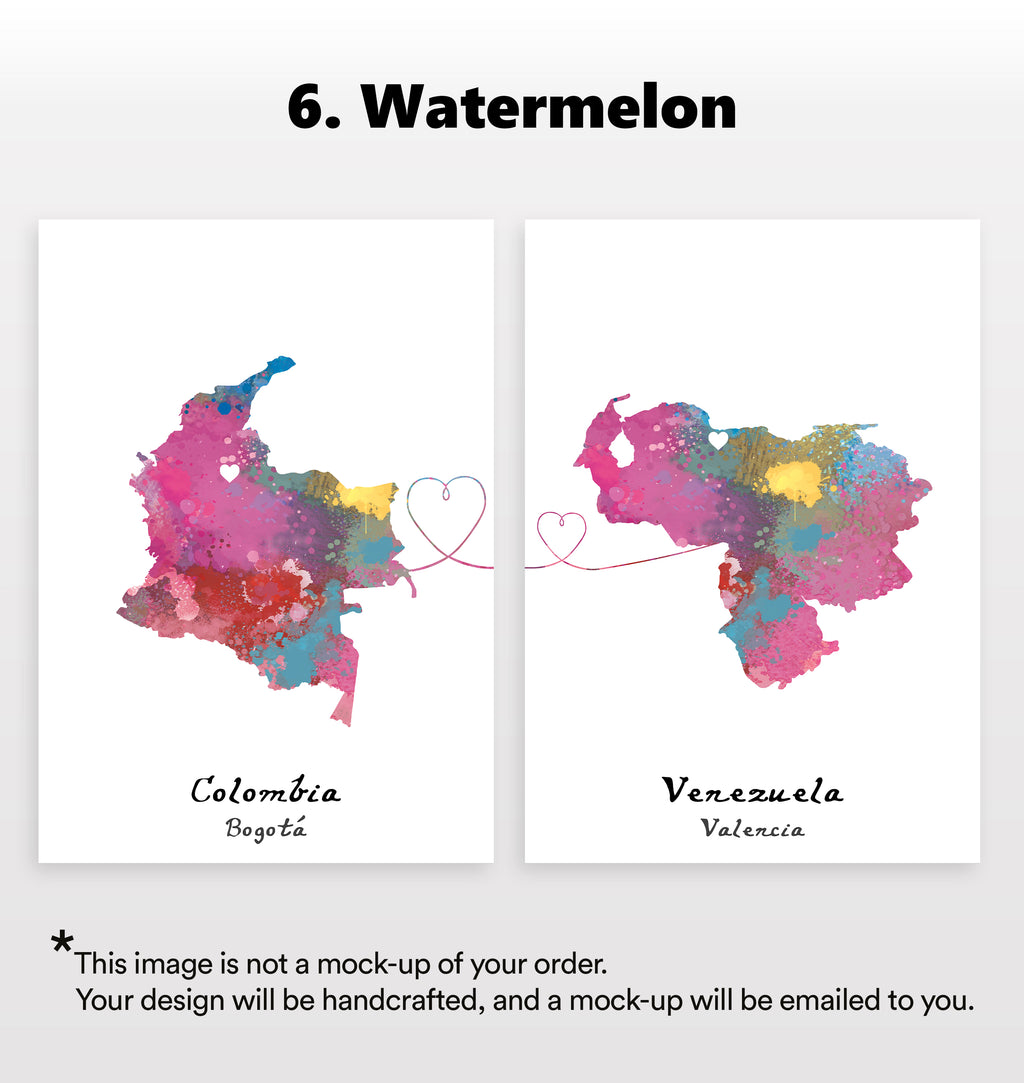 Personalised Two Location Prints