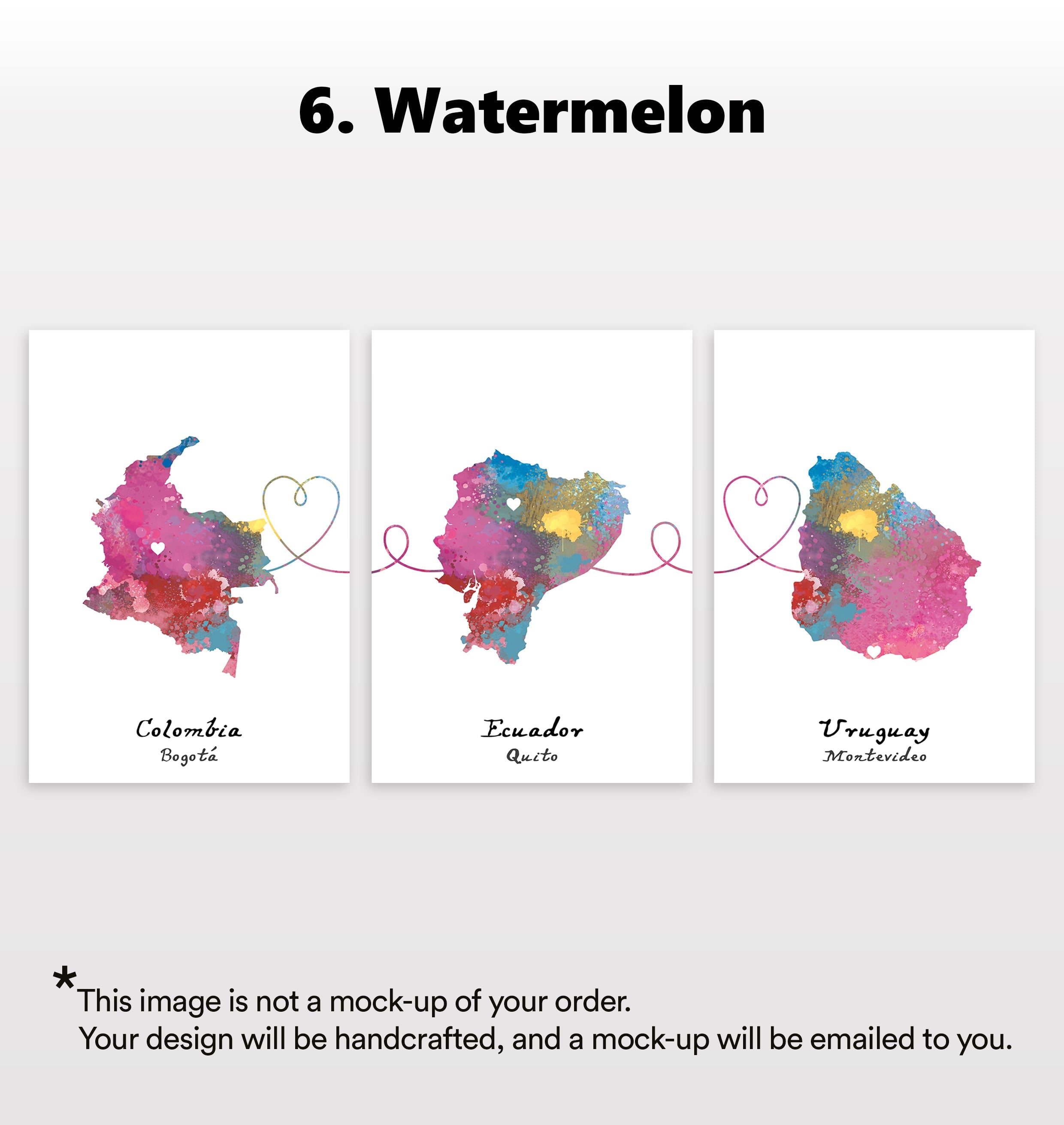 Personalised Three Location Prints