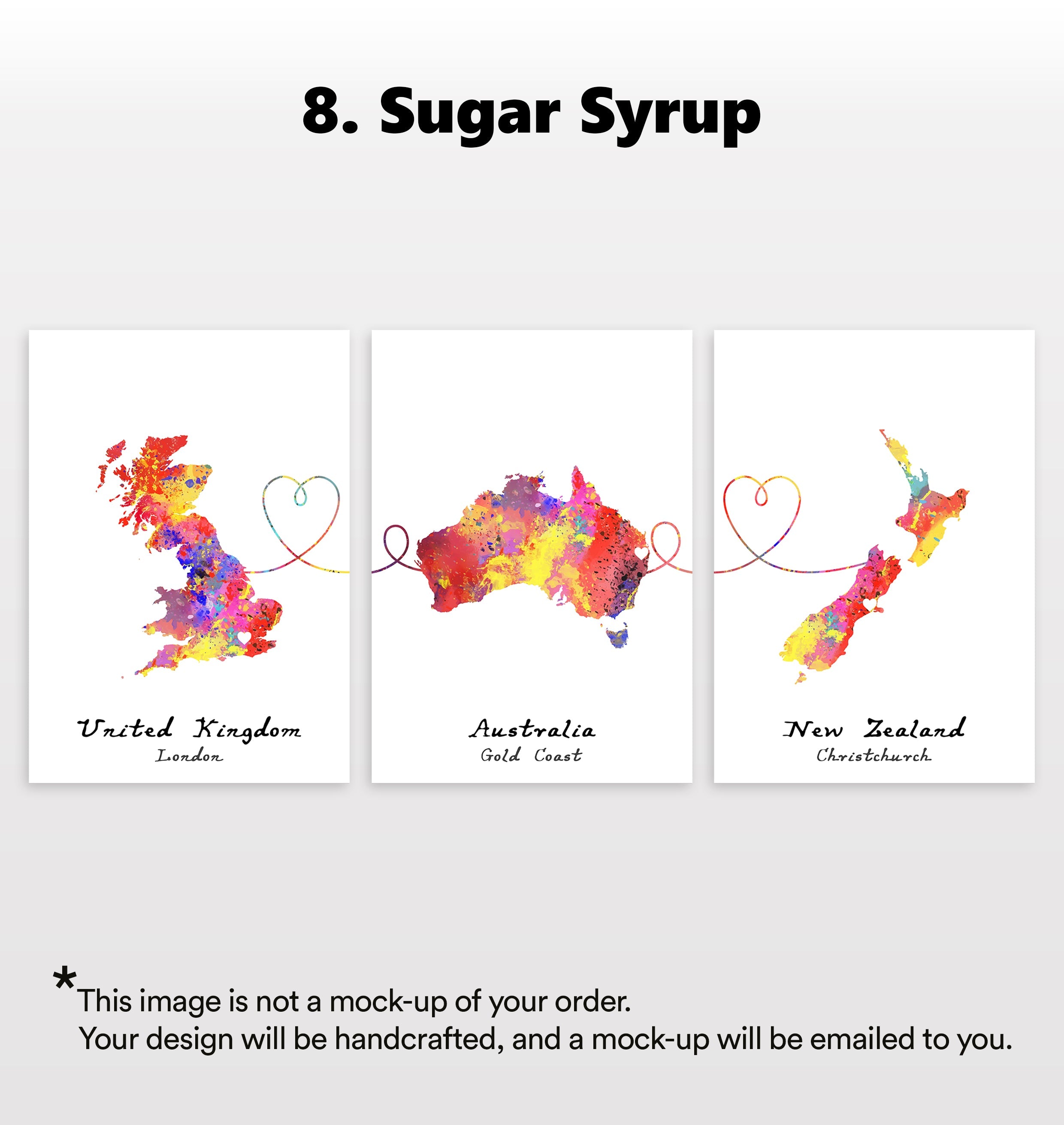 Personalised Three Location Prints