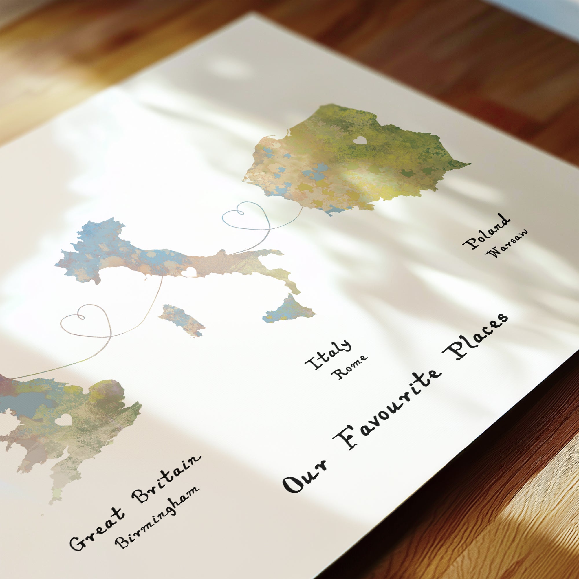 Personalised Three Location Print