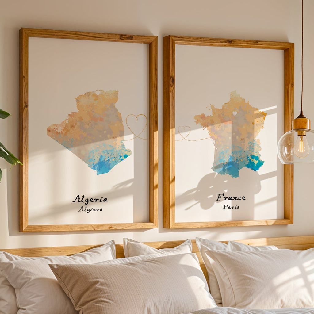 Personalised Two Location Prints