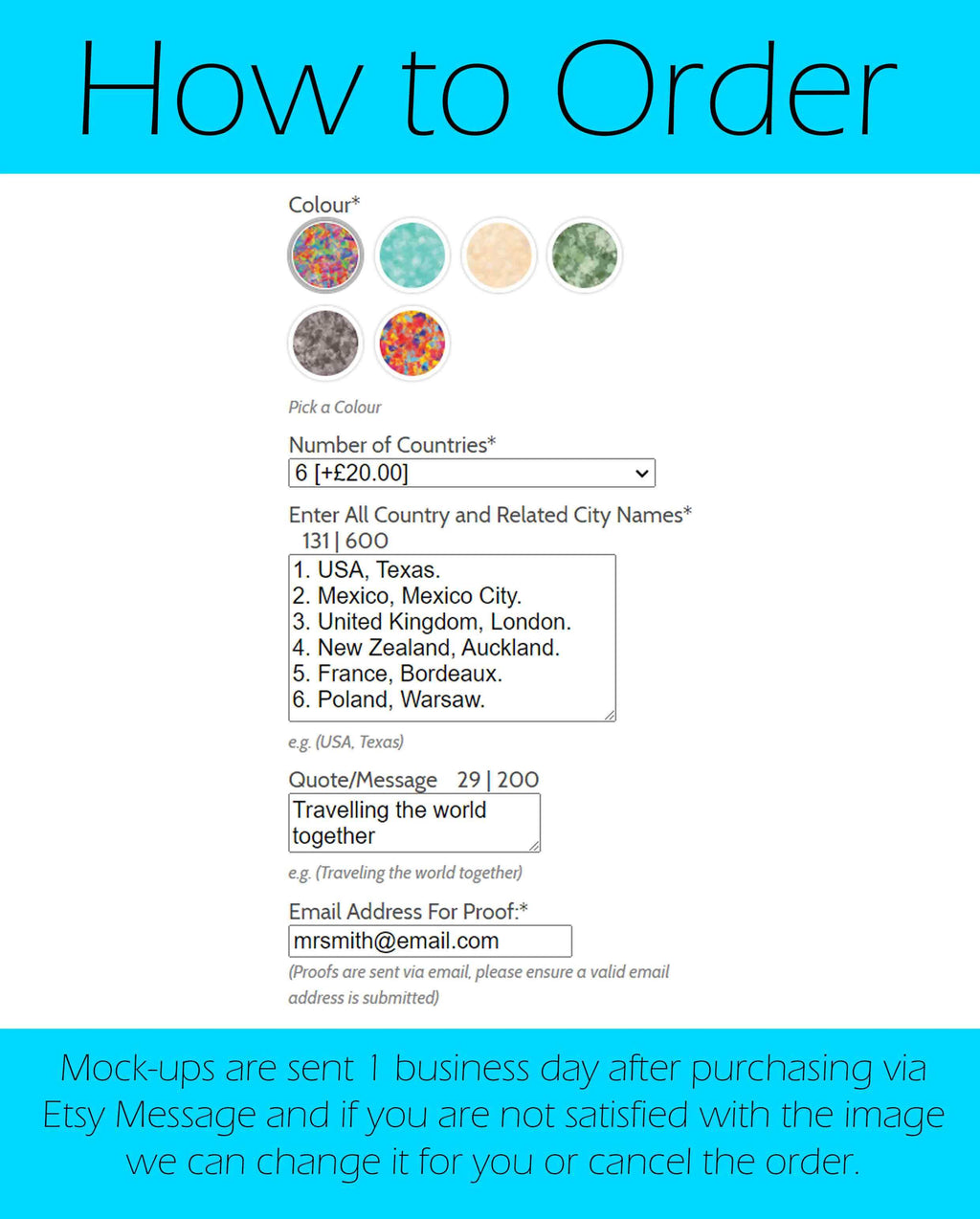 Personalised Panoramic Heart Location Print - (594mm x 210mm -23.38 x 8.26 inches)