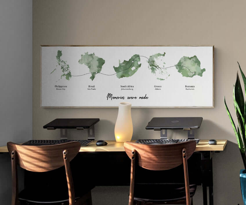 Personalised Panoramic Location Print - (594mm x 210mm -23.38 x 8.26 inches)